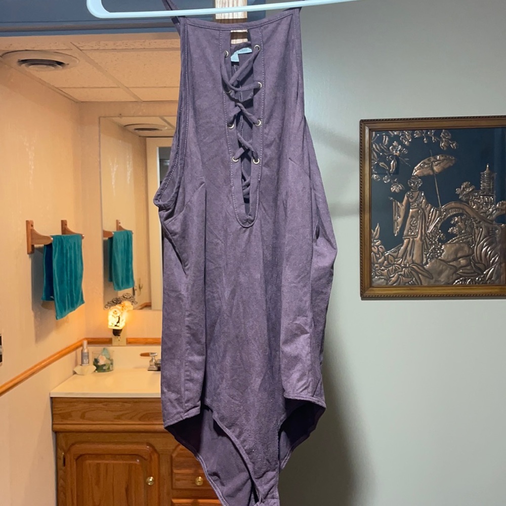 Deep Purple Velvet Body Suit🥰